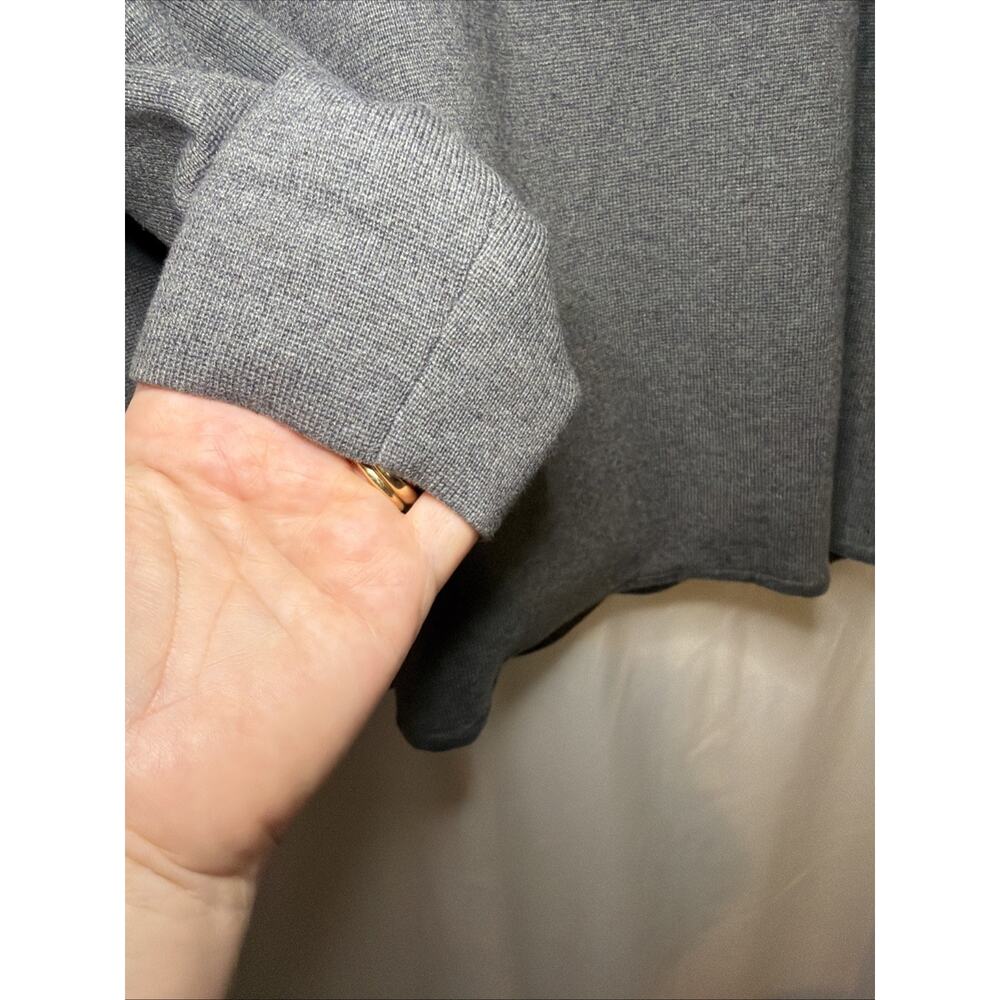 Lauren Ralph Lauren Sweater Cardigan Womens Sz L Gray Knit Blazer Jacket - Picture 6 of 7